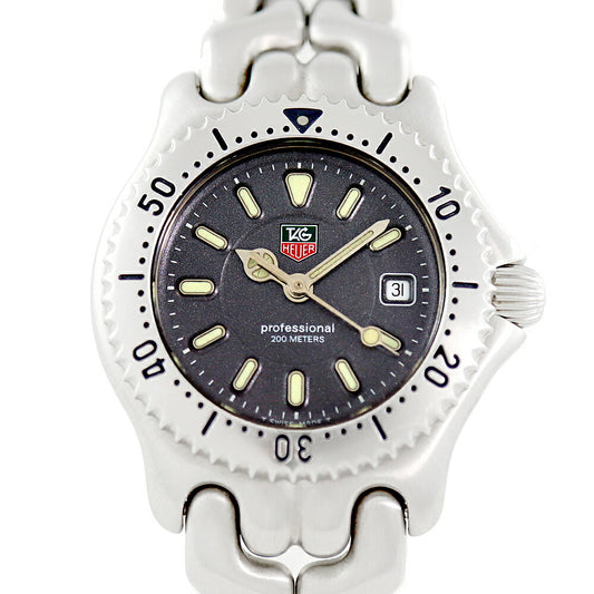 電池交換済 TAG Heuer タグホイヤー S/el セルシリーズ WG1313-2 デイト 200m防水 グレー SS ステンレス レディース クォーツ【6ヶ月保証】【腕時計】【中古】