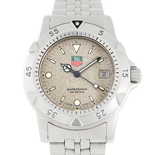 TAG Heuer タグホイヤー プロフェッショナル 200 959.713G-2 デイト 200m防水 グレー SS ステンレス メンズ クォーツ【6ヶ月保証】【腕時計】【中古】