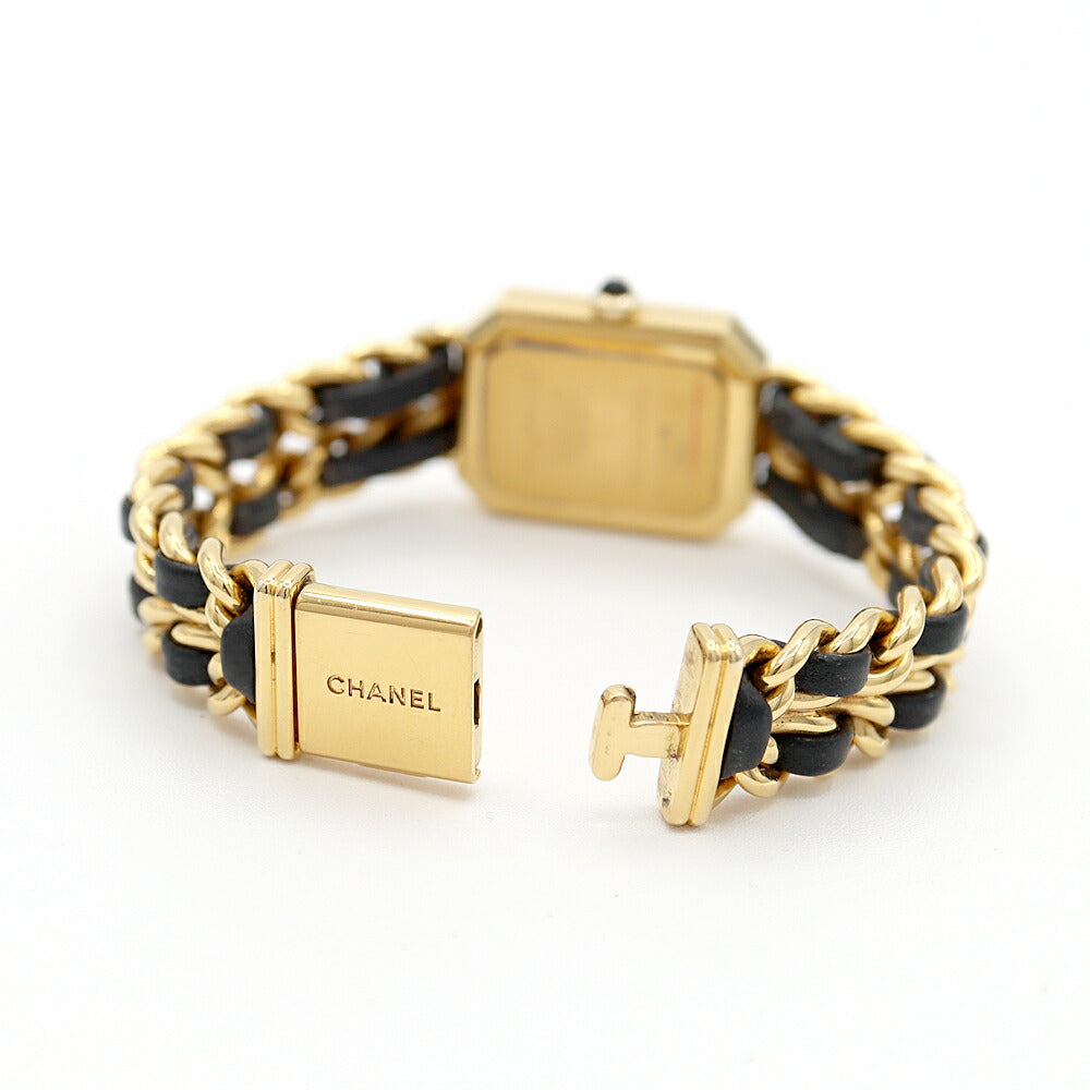 Battery replacement CHANEL Chanel Premiere M size H0001 Black Black YGP Yellow Gold Ladies Quartz [6 months warranty] [Watch] [Used]