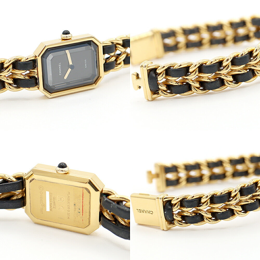 Battery replacement CHANEL Chanel Premiere M size H0001 Black Black YGP Yellow Gold Ladies Quartz [6 months warranty] [Watch] [Used]