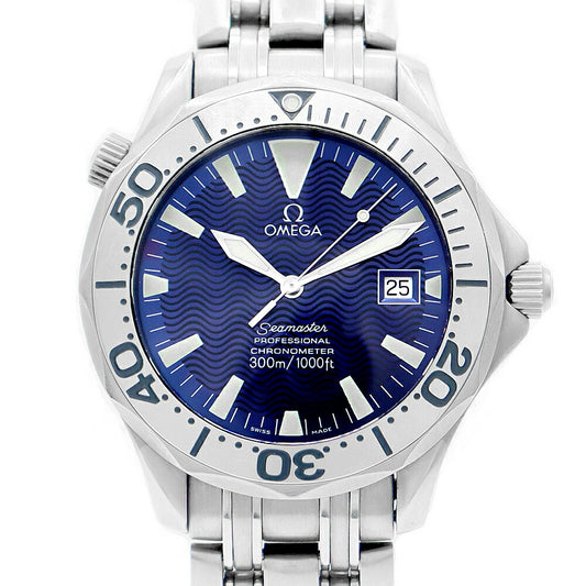 OMEGA Omega Sea Master 300 Professional 2231.80 300m Waterproof Date Blue Navy Gyoche Titan Men's Automatic Wind [6 months Warry] [Watch] [Used]