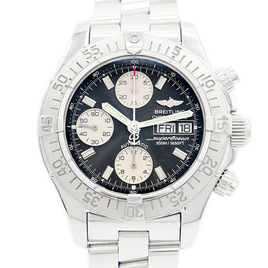 Inspection BREITLING BREITLING Breitling Super Ocean Chronograph A13340 B683 Day Date 500m Waterproof Black Black SS Stainless Men Automatic winding [6 months warranty] [Watch] [Used]