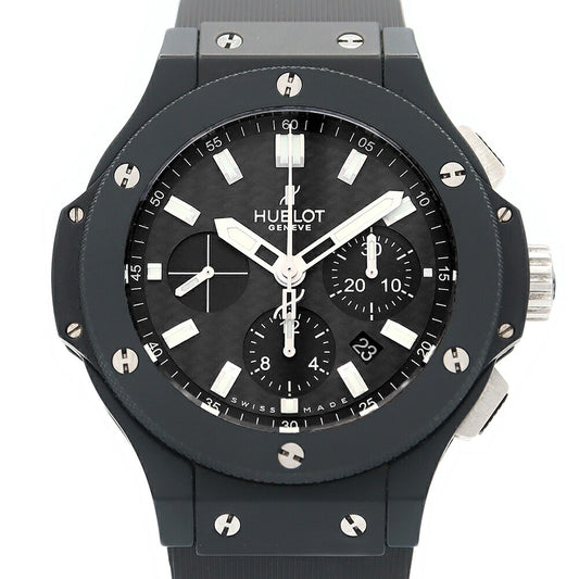 HUBLOT ウブロ  ビッグバン エボリューション ブラックマジック 301.CI.1770.RX 44mm クロノグラフ 黒 ブラック セラミック 純正ベルト 純正尾錠 メンズ 自動巻き オールブラック【6ヶ月保証】【腕時計】【中古】