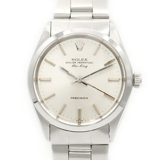 ROLEX Rolex Oyster Purpetual AIRKING Air King 5500 No. 50 Silver SS Stainless Men Automatic Wind [Watch] [Used] [Self -warranty 1 month]