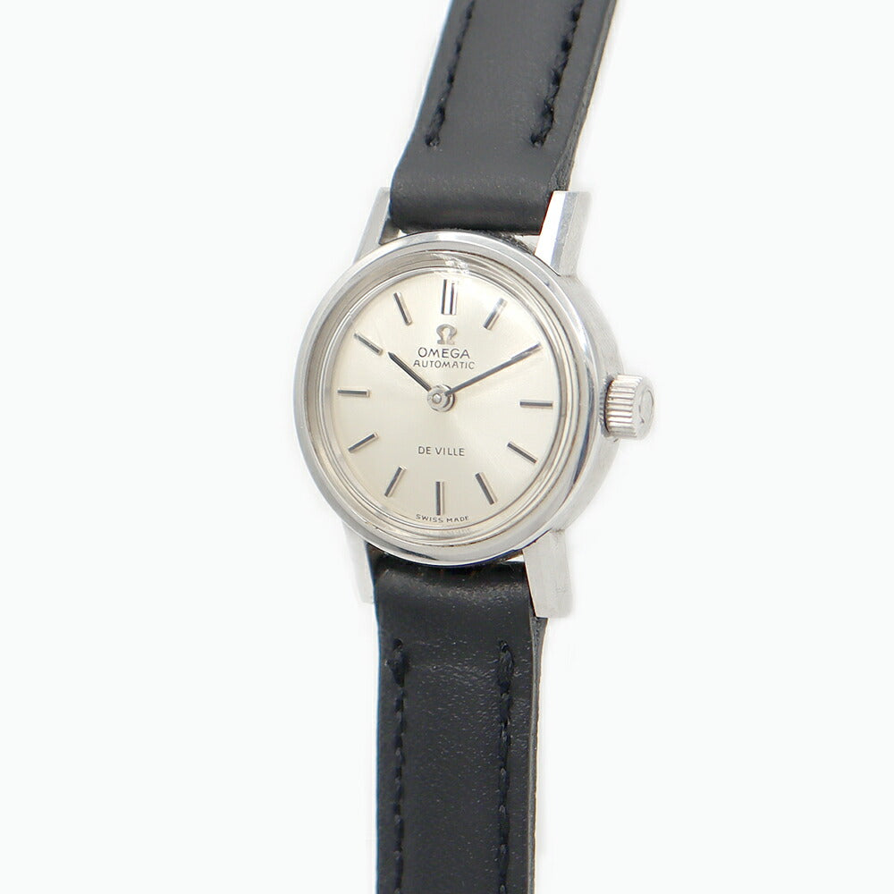 OMEGA オメガ DE VILLE デビル Cal.661 555.003 24石 シルバー SS ステンレス レディース 自動巻き アンティーク ヴィンテージ デヴィル【腕時計】【中古】