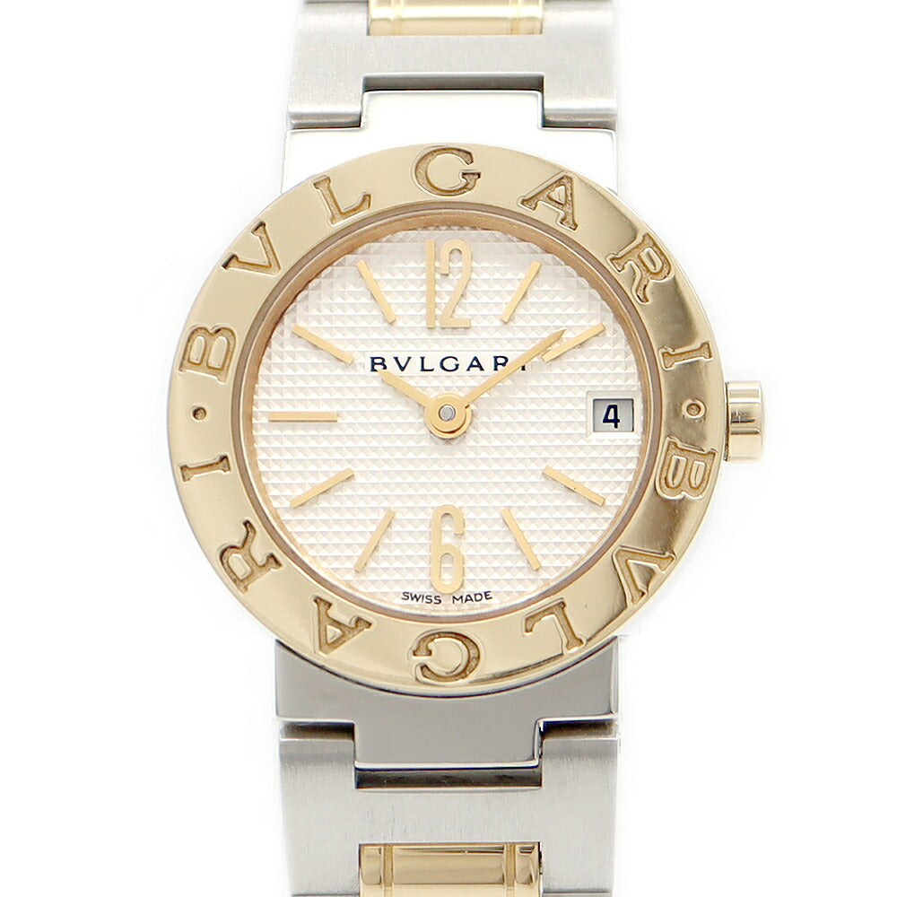 Battery replacement BVLGARI Bulgari Bulgari Bulgari Bulgari BB23SG Date White White White White White White White White White Gold SS Stainless Steel Combination Ladies Quartz [6 months Warranty] [Watch] [Used]