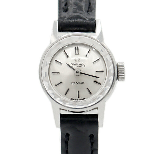 OMEGA オメガ DeVille デビル  Cal.661 24石  551.004 カットガラス シルバー  SS ステンレス レディース 自動巻き デヴィル アンティーク ヴィンテージ【腕時計】【中古】