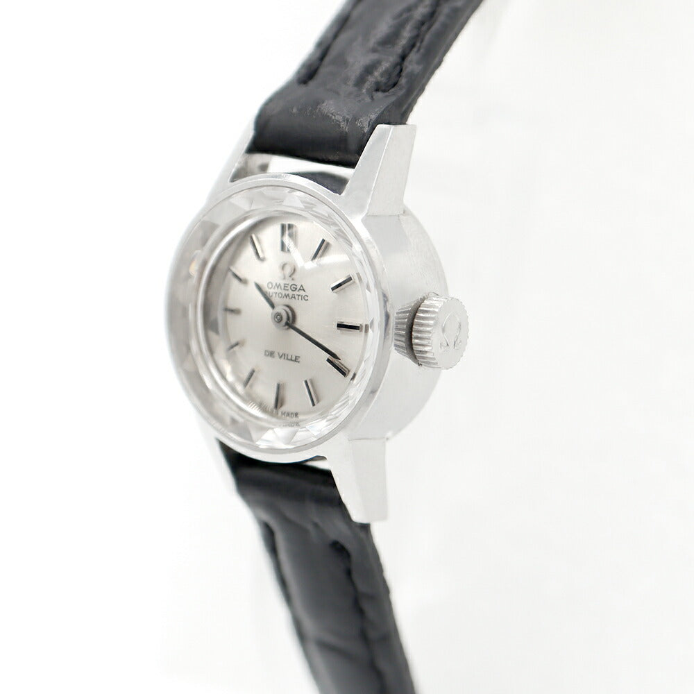 OMEGA オメガ DeVille デビル  Cal.661 24石  551.004 カットガラス シルバー  SS ステンレス レディース 自動巻き デヴィル アンティーク ヴィンテージ【腕時計】【中古】