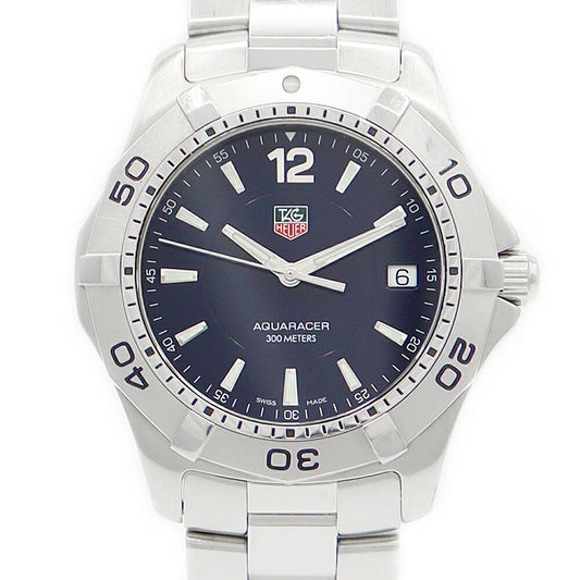 Battery replacement TAG HEUER Tag Hoier Aqua Racer WAF1113 BA0801 300m Waterproof Date Navy Navy SS Stainless Men Quartz [6 months warranty] [Watch] [Used]