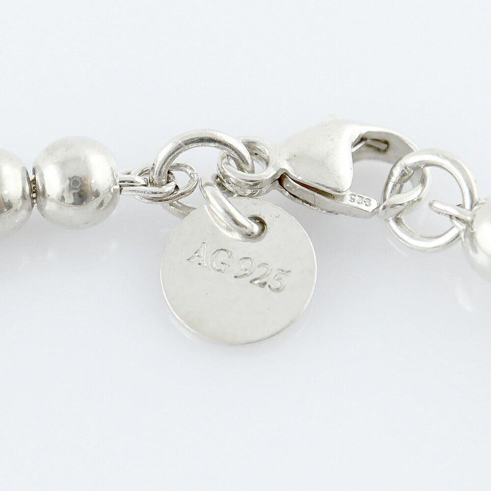 TIFFANY & CO. Tiffany Rett Tit Tit Funny Mini Heart Tag Bead Beads Beads Beads Bead Charm Silver SV925 Bangle Ladies [Jewelry] [Used]