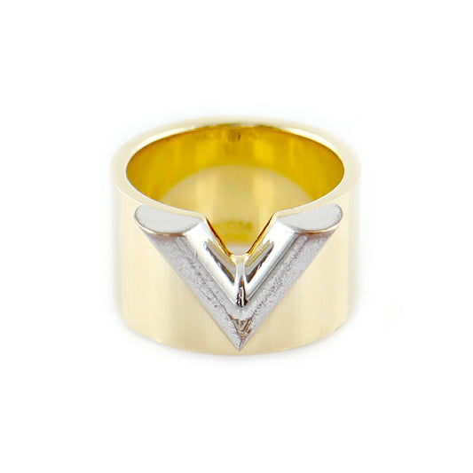 LOUIS VUITTON Louis Vuitton Lv Essential V M61086 L Size No. 17 Gold Gold Silver Silver Combination YGP Yellow Gold Ring Ring Rings Men [Jewelry] [Used]