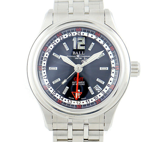 BALL Ball Train Master GMT GM1038C Black Black SS Stainless Men Automatic Wind [6 months warranty] [Watch] [Used]