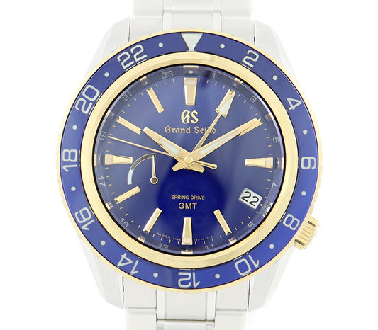 SEIKO Seiko SEIKO Seiko Grand Seiko Spring Drive GMT 9R66-0AW0 SBGE248 Master Shop Limited Date Power Reserve Silver Silver Blue Blue Blue K18YG Yellow Gold SS Stainless Pass Men's Automatic Wind [6 months Warranty] [Watch]