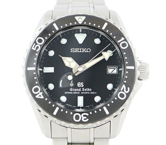 SEIKO Seiko Grand Seiko Spring Drive Divers 200mm 9R65-0AW0 SBGA029 Master Shop Limited Date Black Black SS Stainless Men Automatic Wind [6 months warranty] [Watch] [Used]