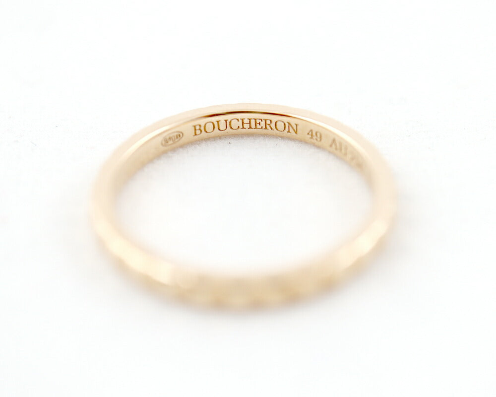 BOUCHERON ブシュロン ポワント ド ディアマン クルドパリ 指輪 リング K18PG ピンクゴールド #49 9号 750 金無垢 レディース【ジュエリー】【中古】