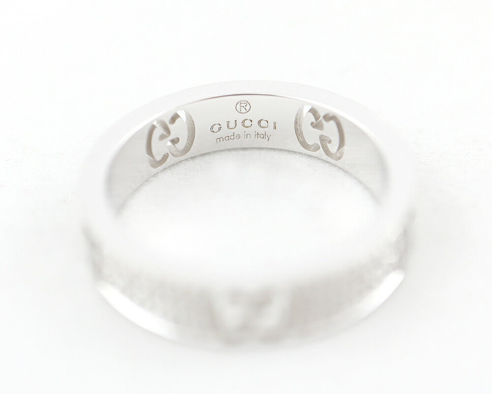 GUCCI Gucci Icon Ring Star Dust Ring Full Diamond Ring K18WG White Gold Pave Diamond Genuine Diamond #49 9 750 solid Men's Ladies [Jewelry] [Used]