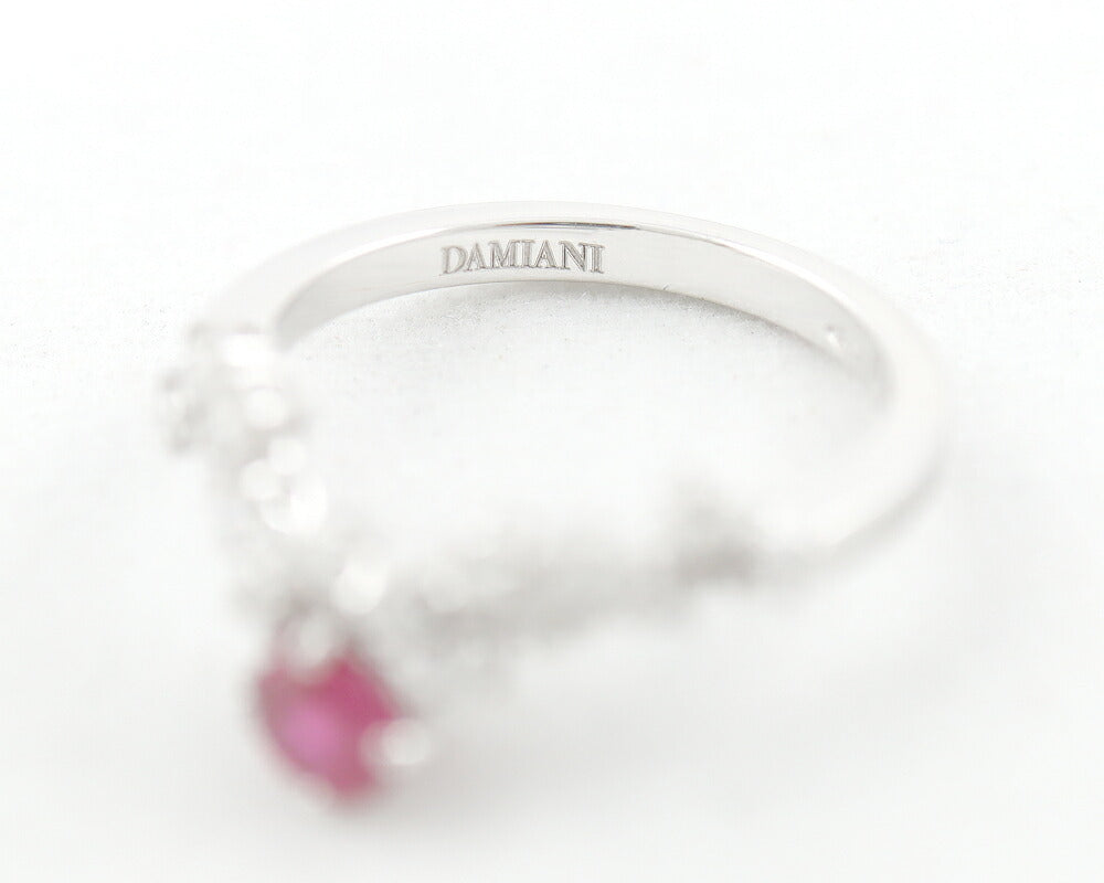 Damiani Damiani Diamond Ruby Ring Ring K18WG White Gold Pave Diamond No. 9 750 solid Ladies [Jewelry] [Used]