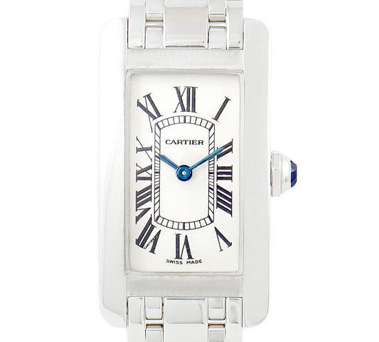 Cartier Cartier Cartier Tank American SM solid w26019L1 White White Ivory K18WG White Gold Ladies Quartz [6 months warranty] [Watch] [Used]