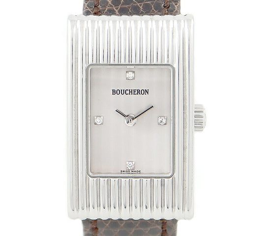 Boucheron Boucheron Boucheron Boucheron Reflection 4P Diamond Silver SS Stainless Steel Genuine Belt Ladies Quartz [6 months warranty] [Watch] [Used]