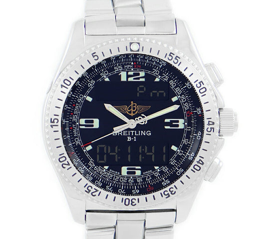 BREITLING BREITLING Brightling B-1 A68362 Chronograph Digiana Black Black SS Stainless Men Quartz B1 [6 months warranty] [Watch] [Used]