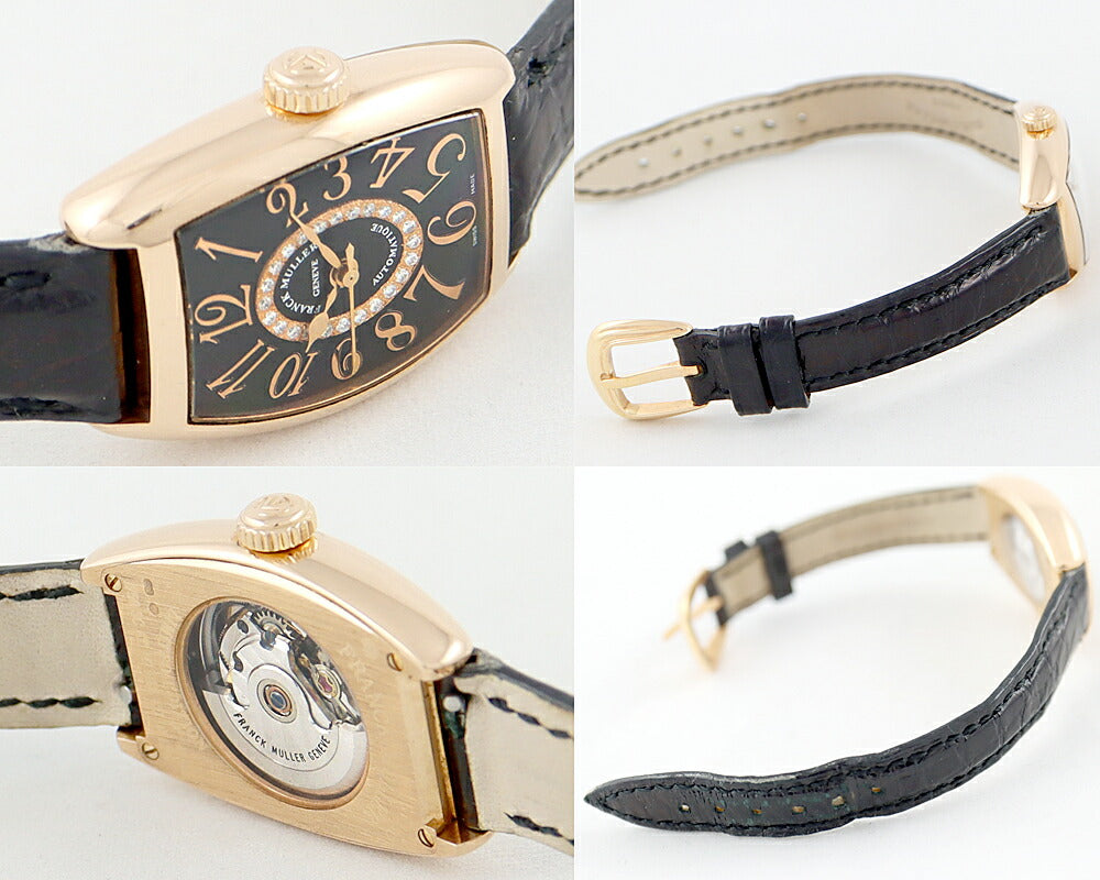 Inspection Franck MULLER Frank Muller Tona Carbex 1750 SC At FO REL CO 1R LTD Limited Black Black Gyoche Diamond K18PG Ping Gold Golden Solid Ladies Automatic Wind [6 months Warranty] [Used] [Watch]