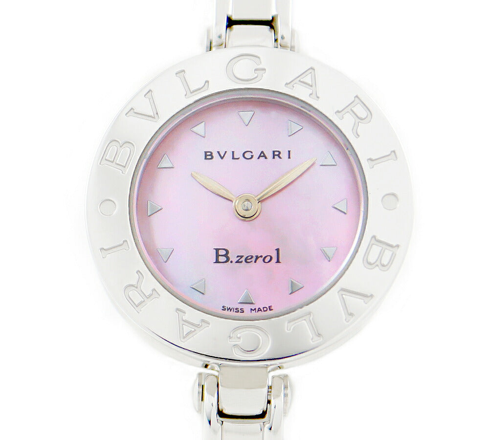 Battery replacement BVLGARI Bulgari B-ZERO1 Beezero One BZ22S Pink Shell SS Stainless Ladies Quartz Bangle Watch [6 months warranty] [Watch] [Used]