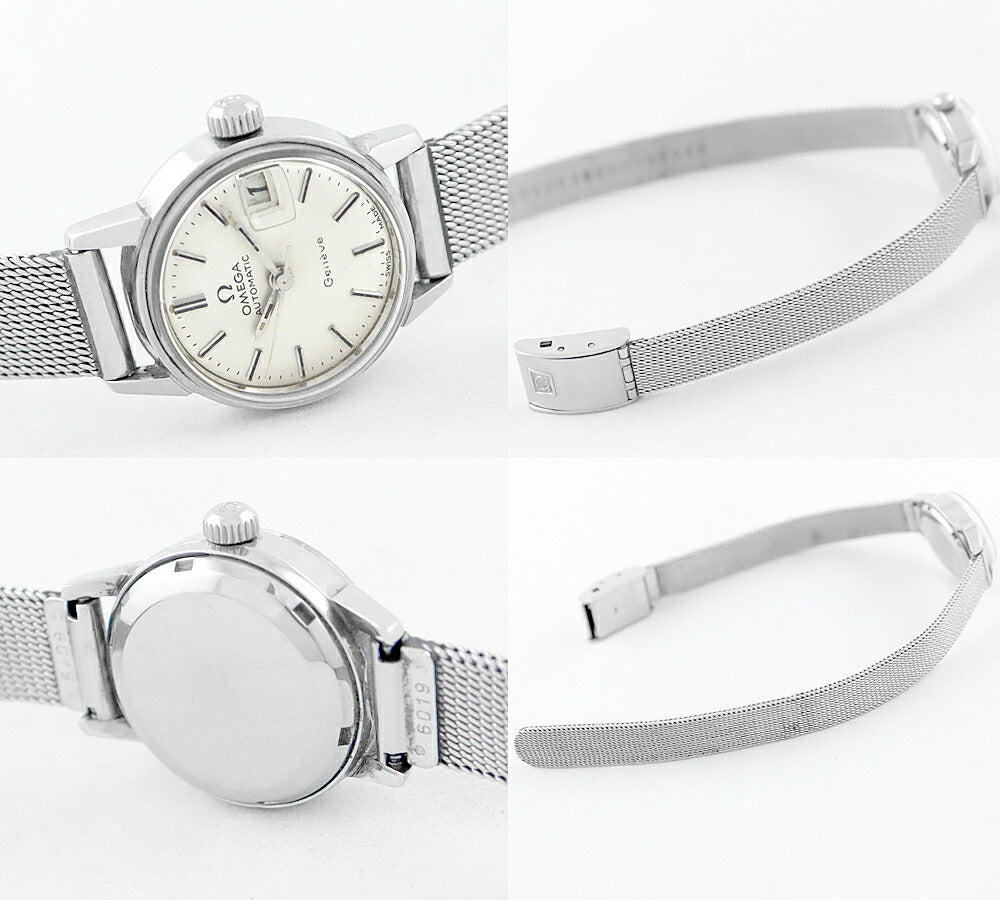 希少品 OMEGA オメガ Geneve ジュネーブ 566.002 Cal.684 デイト シルバー SS ステンレス 純正ベルト レディ –  IMPERIAL