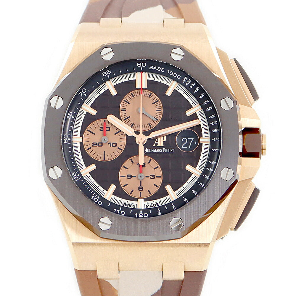 Audemars Piguet Audemars Piguet Audemars Piguet Limited Brown Chocolate Tea Damage Camouflage PG Pink Gold Ceramic Men's Automatic Wrap AP 26401RO.O.A087CA.01 [6 months warranty] [Used] [Used]