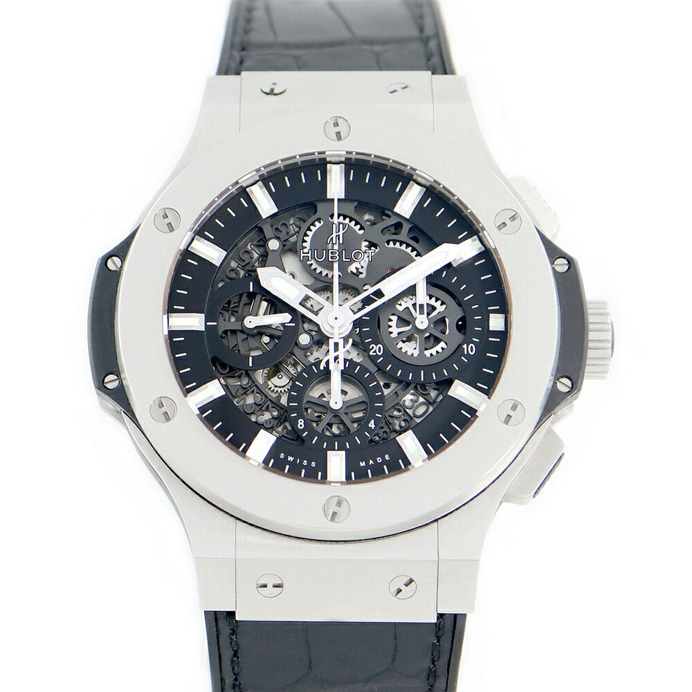 Inspector Hublot HUBLOT Ublo Big Bang Aeroban Steel 311.SX.1170.GR 44mm Chronograph Date Skeleton Black Black SS Men's Automatic Big Bang [6 months warranty] [Watch] [Used]