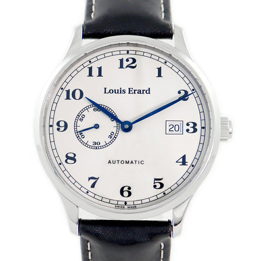 内部点検済 Louis Erard ルイエラール 1931 スモールセコンドヴィンテージ LE66226AA01BVA12 世界500本限定 SS ステンレス 白 ホワイト 純正ベルト 純正尾錠 メンズ 自動巻き【6ヶ月保証】【腕時計】【中古】