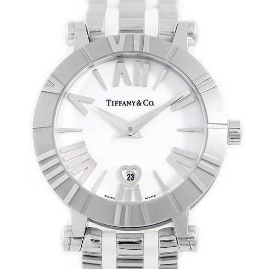 Battery replacement TIFFANY & Co. Tiffany Atlas Z1300 Heart Date White Ceramic SS Stainless Ladies Quartz [6 months warranty] [Watch] [Used]