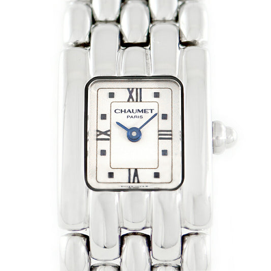 Battery replacement CHAUMET Show Meishisis Roman character ivory White White White White SS Stainless Ladies Quartz [6 months warranty] [Watch] [Used]