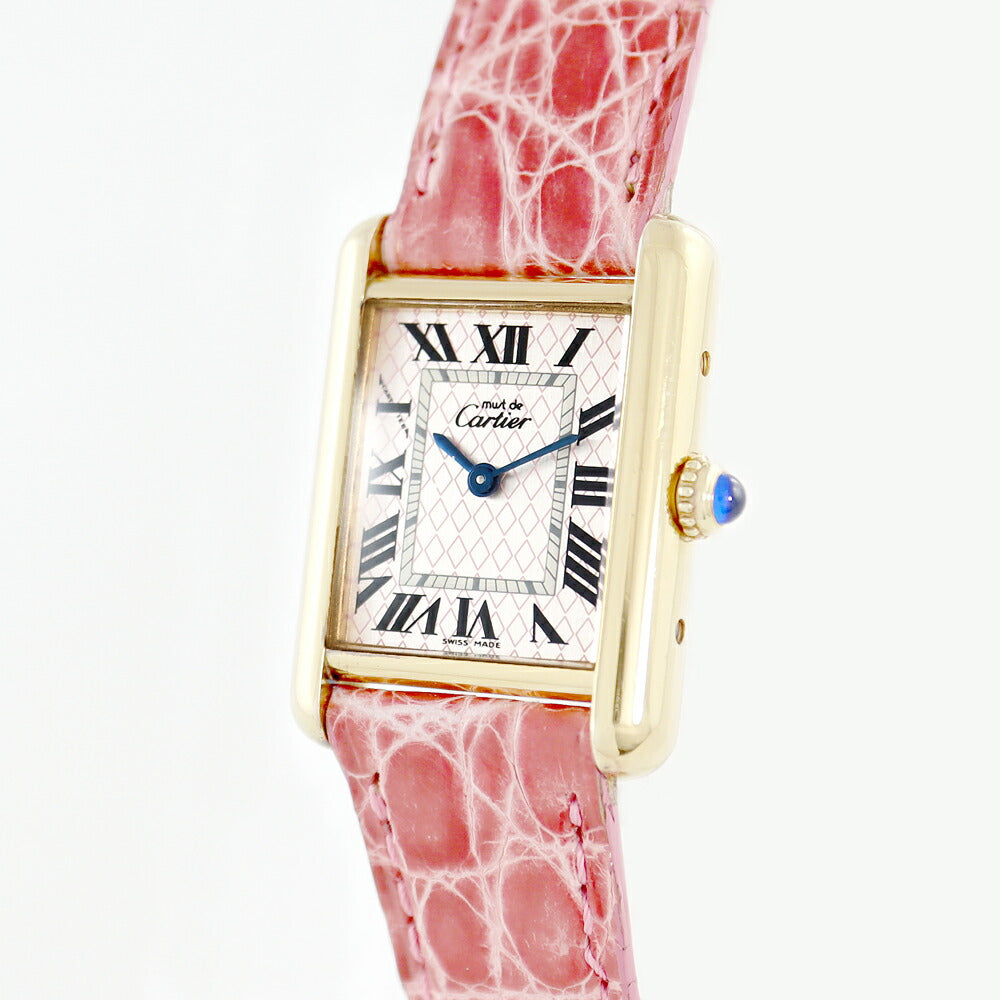 Cartier Cartier Cartier Cartier Mast Tank Vermille Aquarino 4500 Limited 2415 W1018687 Silver Pink lattice pattern SV925 Yellow Gold Ladies Quartz [6 months warranty] [Watch] [Used]