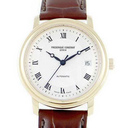 ☆内部点検済 FREDERIQUE CONSTANT フレデリックコンスタント クラシック オートマティック FC-303MC4P5 デイト シルバー SS ステンレス 純正革ベルト 純正尾錠 メンズ 自動巻き 【6ヶ月保証】【腕時計】【中古】