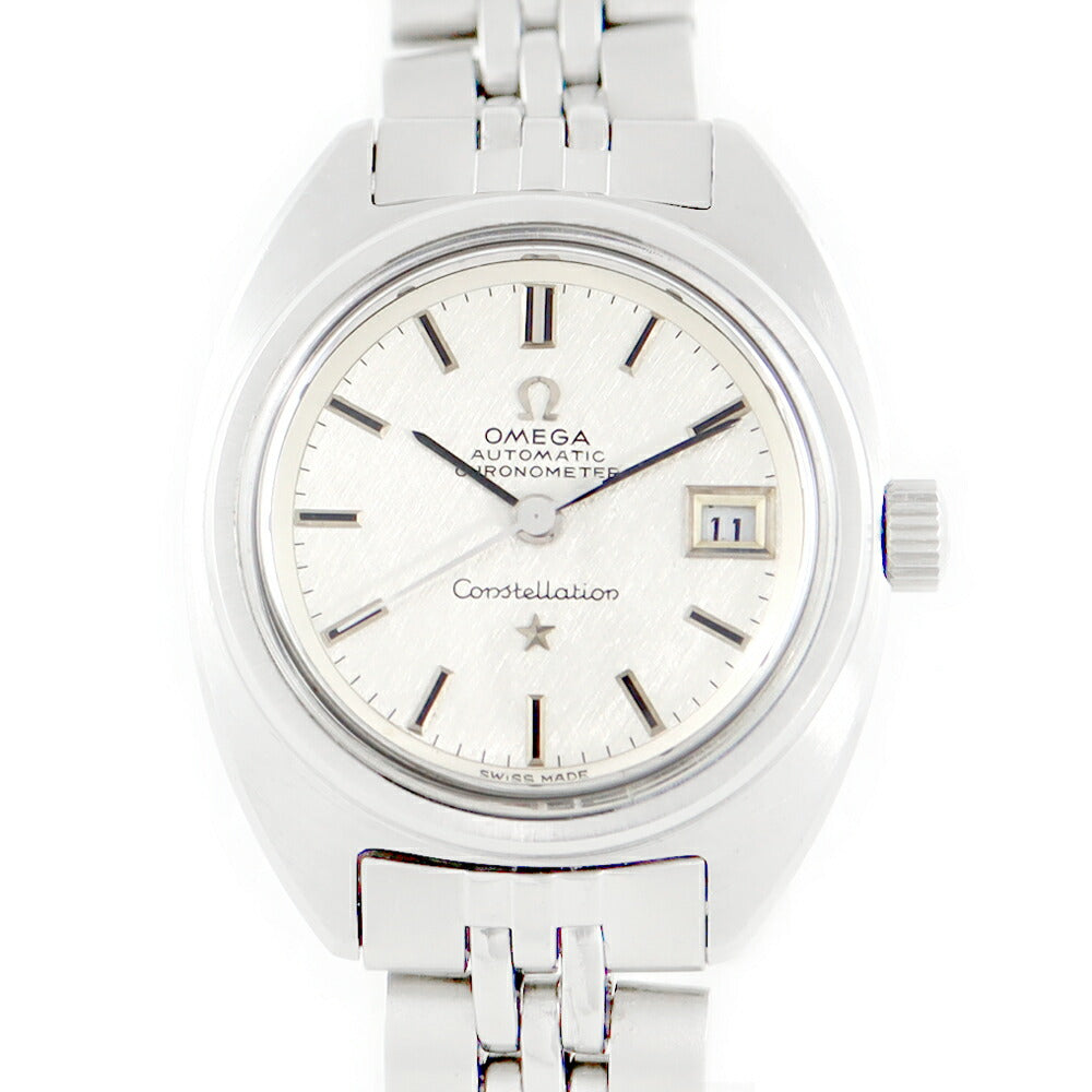 OMEGA Omega Constellation Chronometer Date Silver SS Stainless Men Automatic Wind Antique Vintage [Watch] [Used]