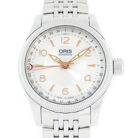 K☆ORIS Oris Big Crown Point Tar Date 7679-40 Silver SS Stainless Men Automatic Wind [6 months warranty] [Watch] [Used]