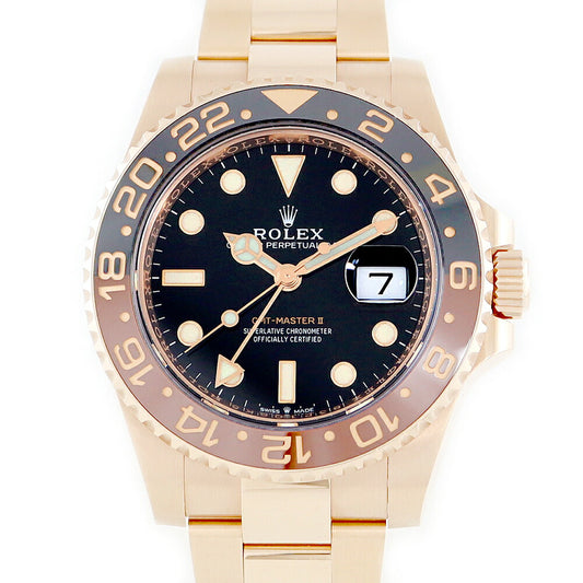 ROLEX Rolex GMT Master II 126715CHNR Route Gold Black Black Brown Everlose Gold K18PG RG Rose Gold Men's Automatic Wind [6 Month Warranty] [Watch] [Used]