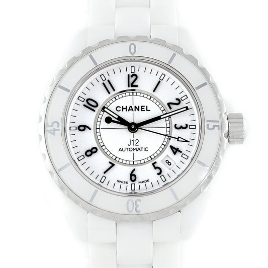 CHANEL シャネル J12 H0970 38mm デイト 200m防水 白 ホワイト SS ステンレス セラミック 自動巻き メンズ【6ヶ月保証】【腕時計】【中古】