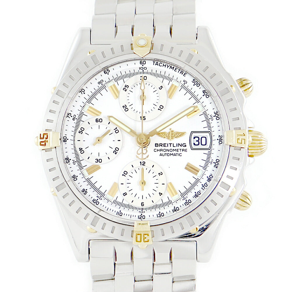 ☆Inspection BREITLING BREITLING Breitling Chrono Mat Vicolo B13352 Chronograph Date 100m Waterproof White White White White White White Gold Combination Automatic Wind [6 months Warranty] [Watch] [Used]