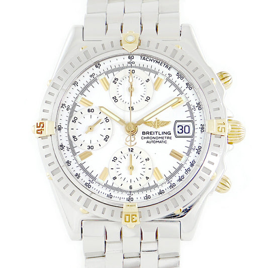 ☆Inspection BREITLING BREITLING Breitling Chrono Mat Vicolo B13352 Chronograph Date 100m Waterproof White White White White White White Gold Combination Automatic Wind [6 months Warranty] [Watch] [Used]