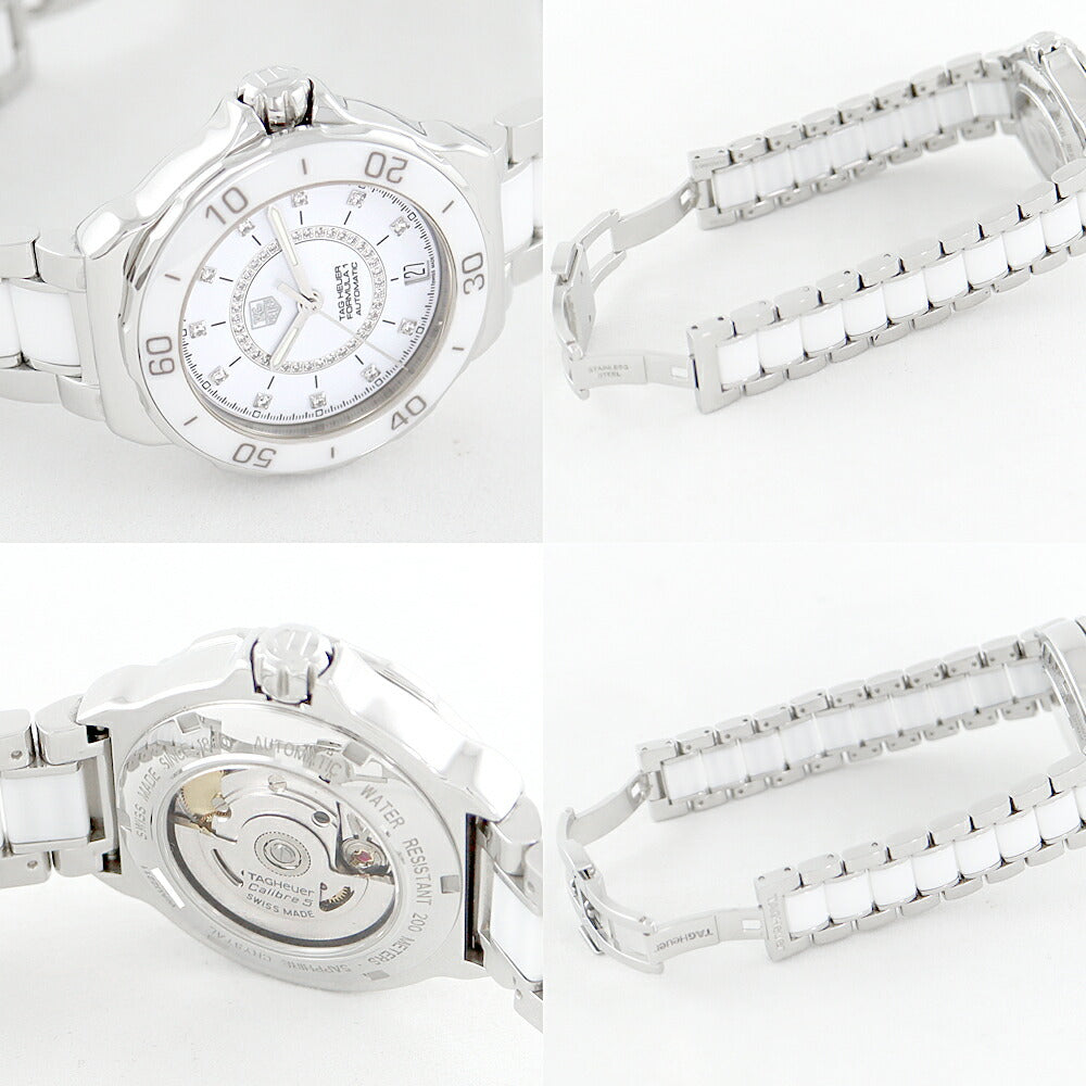 Inspection TAG HEUER Tag Heuer Formula 1 WAU2211 BA0861 Genuine Diamond 11P Diamond Circle Diamond Date White Ceramic SS Stainless Ladies Automatic Formula 1 [6 months warranty] [Used]