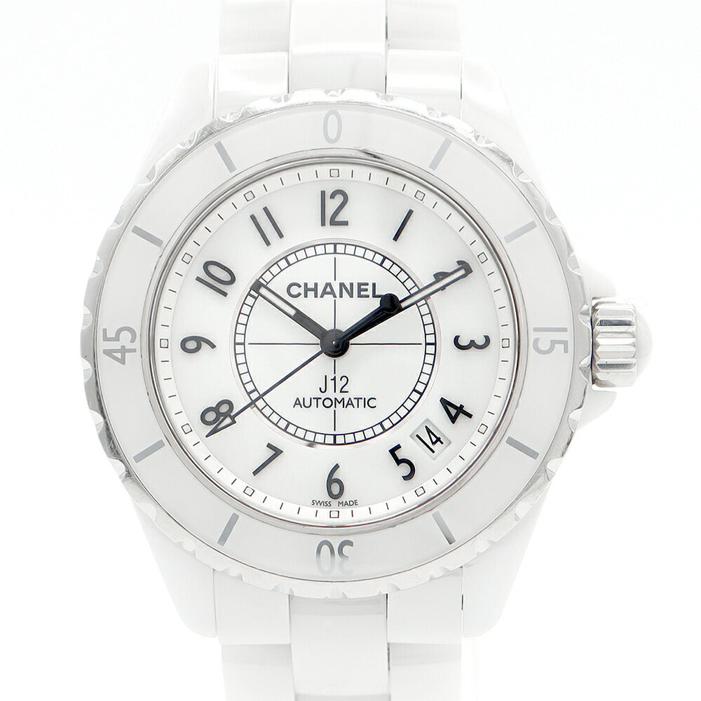 CHANEL Chanel J12 38mm H0970 Date White Ceramic SS Stainless Men Automatic Wind [6 months warranty] [Watch] [Used]