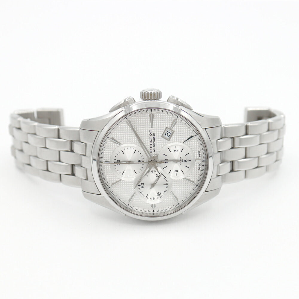 Inspector Hamilton Hamilton Hamilton Jazz Master Chronograph H325960 Date Back Skill Silver SS Stainless Men Automatic Wind [6 months warranty] [Watch] [Used]