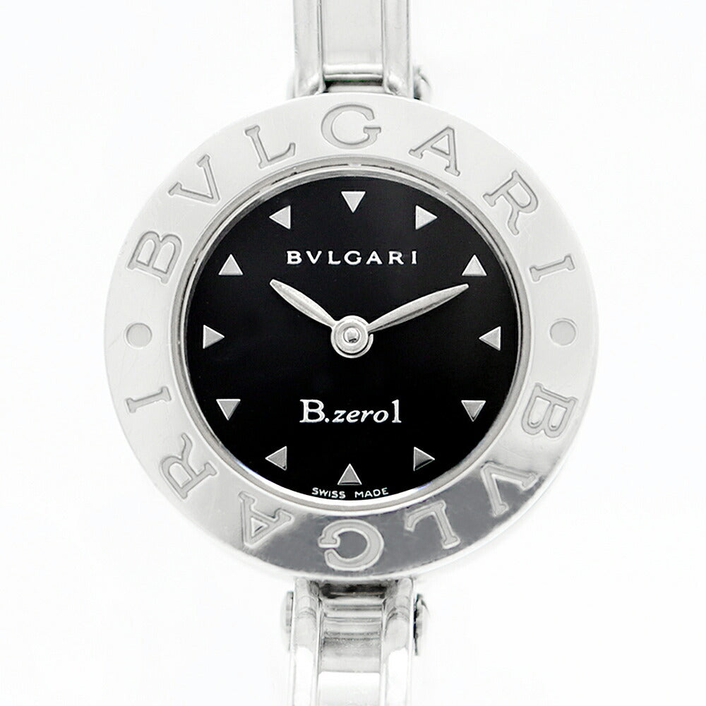 電池交換済 BVLGARI ブルガリ B-zero1 ビーゼロワン BZ22S 黒 ブラック SS ステンレス レディース クォーツ バングル ウォッチ【6ヶ月保証】【腕時計】【中古】