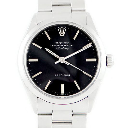 ROLEX Rolex Airking Air King 5500 29 Black Black SS Stainless Men Automatic Wind [Watch] [Used] [Self -warranty 1 month]