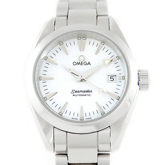 Inspection OMEGA Omega Sea Master Aqua Terra 2573.70 Date White White Shell SS Stainless Ladies Automatic Wind [6 months warranty] [Watch] [Used]