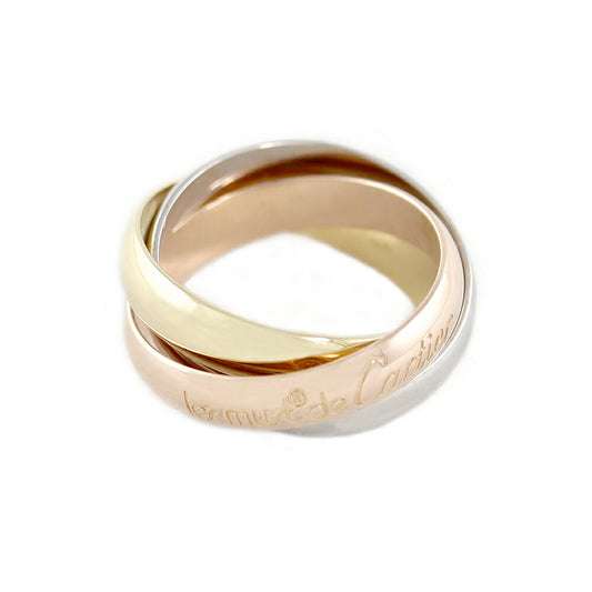 New finished Cartier Cartier Cartier Trinity Ring Three Color 3 Colors K18PG YG WG #46 6 750 Pure Gold [Jewelry] [Used]