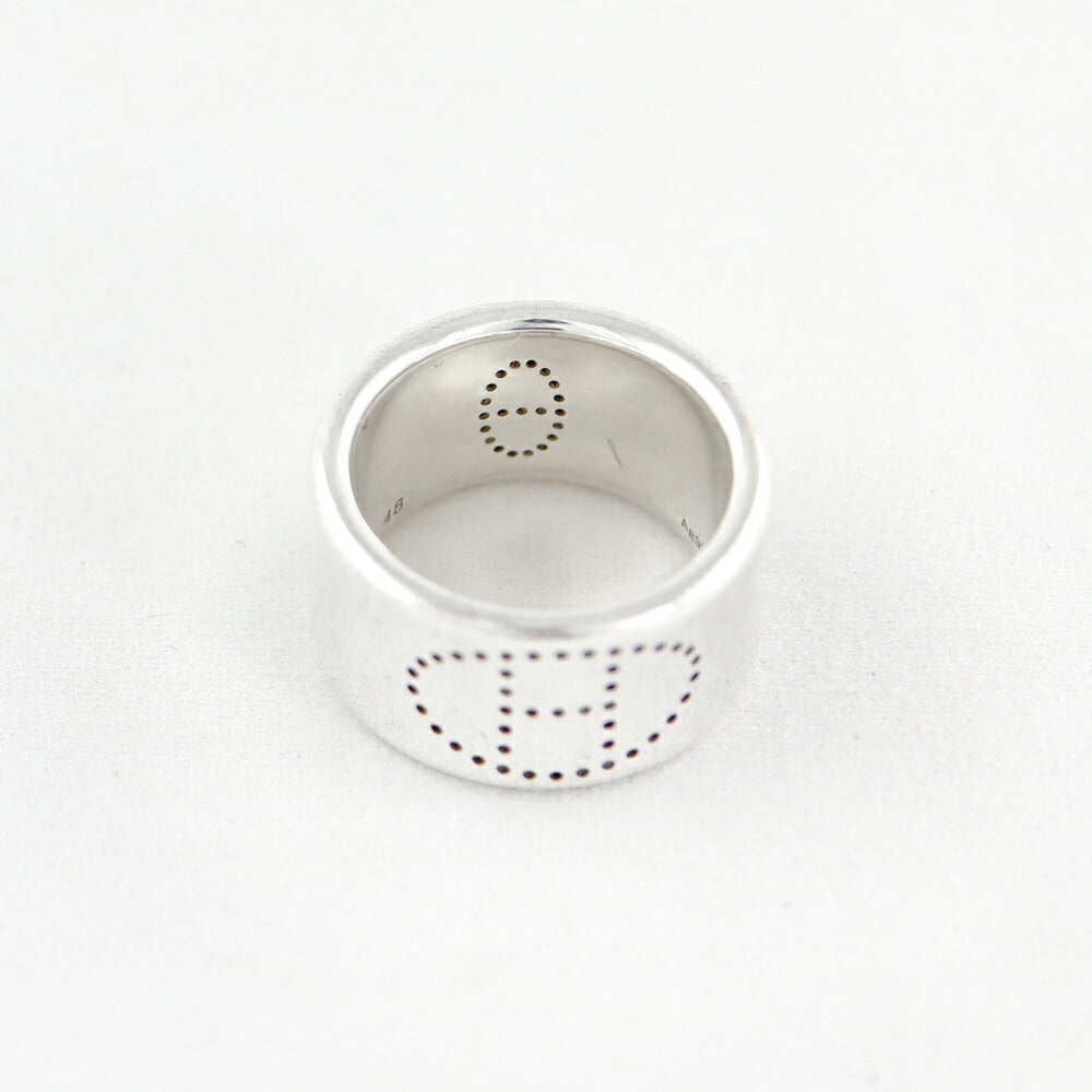 HERMES Hermes Evulin Eclipse Ruban Ring Silver 925 SV925 #48 8 Men's Ladies Unisex Ring Gender Unisex Unbrin [Jewelry] [Used]