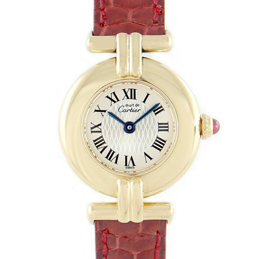 K☆Cartier Cartier Cartier Mascolized Vermille SV925 150th Anniversary 1847 Limited Leather Ladies Quartz [6 months warranty] [Watch] [Used]