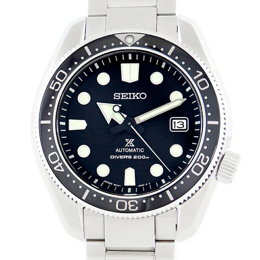 ☆SEIKO セイコー プロスペックス ダイバースキューバ SBDC061 6R15-04G0 デイト 200m防水 黒 ブラック SS ステンレス メンズ 自動巻き【6ヶ月保証】【腕時計】【中古】